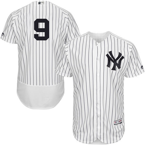 Yankees #9 Roger Maris White Strip Flexbase Authentic Collection Stitched MLB Jersey
